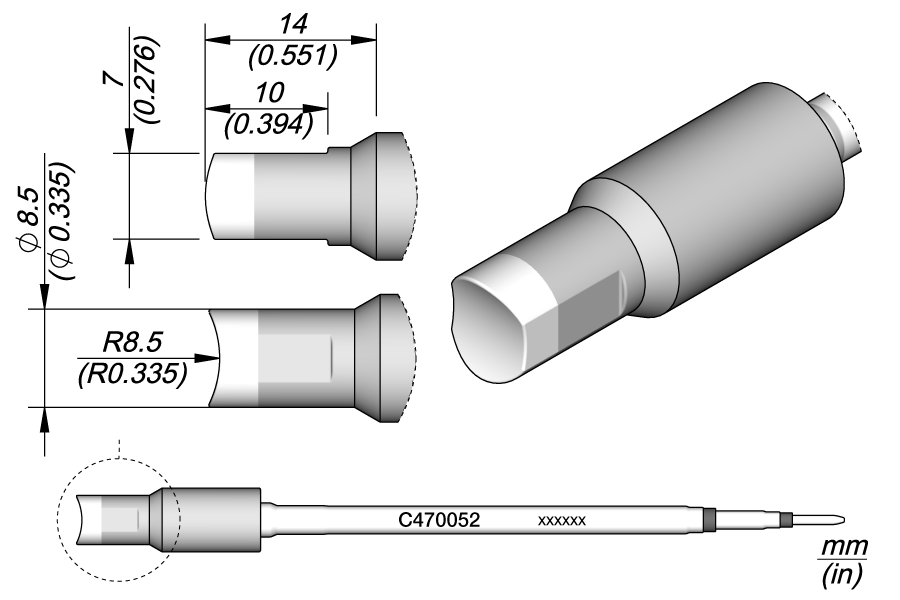 C470052 - Pin / Connector Cartridge R 8.5